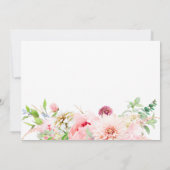 エレガント赤面ボタニカルアンパ結婚サンド 招待状 (裏面)