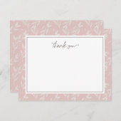 エレガント赤面ボタニカルサンキュー ノートカード (正面/裏面)