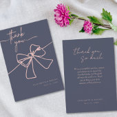 エレガント赤面ボーモダンシック石板ブルー サンキューカード