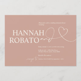 エレガント赤面ミニマ結婚リズムのリハーサル 招待状