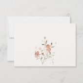 エレガント赤面メドウフローラウォーター結婚カラー 出欠カード (裏面)