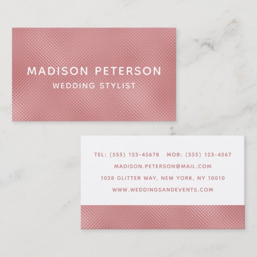 エレガント赤面モダンきらめくシガーリーックスタイリッシュブ 名刺 (正面/裏面)