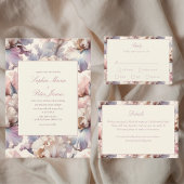 エレガント赤面モダンと鳩の花結婚の 招待状