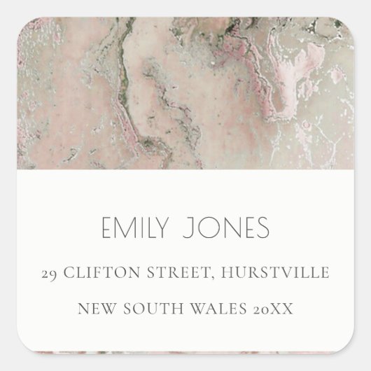 エレガント赤面モダンダスキーバラ金ゴールドゲートのアドレス スクエアシール (正面)