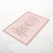 エレガント赤面モダンバラ金ゴールドランジェリーシャワーズ 箔招待状 (回転した状態)