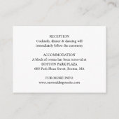 エレガント赤面ワインフローラ結婚ズ詳細エンクロシュール エンクロージャーカード (裏面)