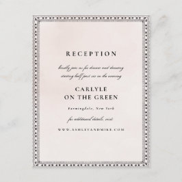 エレガント赤面及びブラックウォーターカラーレース披露宴 エンクロージャーカード