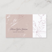 エレガント赤面及び白釉薬美しいサロン管理者 名刺 (正面)