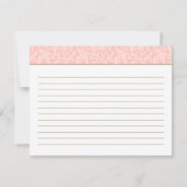 エレガント赤面及び金ゴールドブライダルシャワーレシピ (裏面)