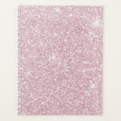 エレガント赤面抽象芸術ガーリーグリッター プランナー手帳 (正面)