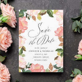 エレガント赤面春フローラ保存日付 セーブザデート