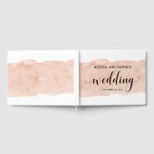 エレガント赤面水の色のスプラッ結婚シュ ゲストブック (全面)