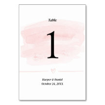 エレガント赤面水の色結婚のテーブル番号