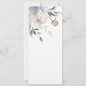 エレガント赤面水彩フローラブライダルシャワー 招待状 (裏面)