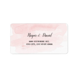 エレガント赤面水彩住所 シール
