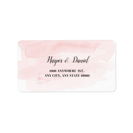 エレガント赤面水彩住所 シール (正面)