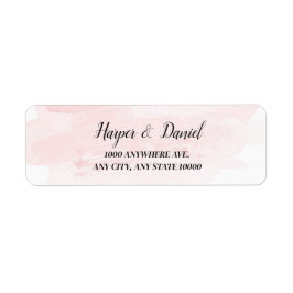 エレガント赤面水彩差出人住所ラベル ラベル
