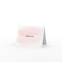 エレガント赤面水結婚色のサンキューカード