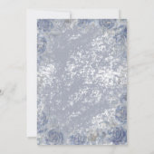 エレガント赤面海軍フローラ結婚式招待状 招待状 (裏面)