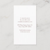 エレガント赤面紙吹雪雨模様 名刺 (裏面)