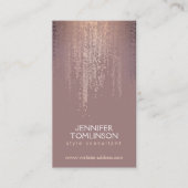 エレガント赤面紙吹雪雨模様 名刺 (正面)