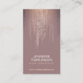 エレガント赤面紙吹雪雨模様 名刺 (正面)