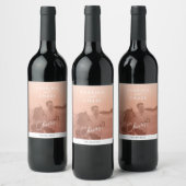 エレガント赤面結婚の写真ワインラベル ワインラベル (ボトル)