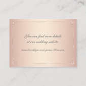 エレガント赤面結婚の宿泊カード エンクロージャーカード (裏面)