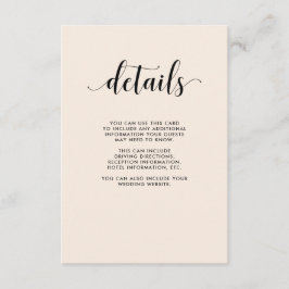 エレガント赤面結婚ズゲスト詳細 エンクロージャーカード