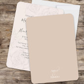 エレガント赤面結婚フローラのスクリプフォーマルト 招待状