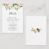 エレガント赤面結婚フローラの手書き詳細 エンクロージャーカード (正面/裏面)