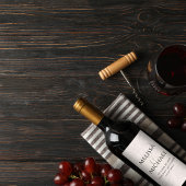 エレガント赤面結婚フローラカスタム ワインラベル