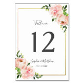エレガント赤面結婚フローラ テーブルナンバー (裏面)