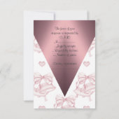 エレガント赤面結婚ベルRSVP 出欠カード (裏面)