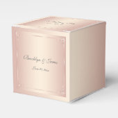 エレガント赤面結婚式の引き出物ボックス フェイバーボックス (正面サイド)