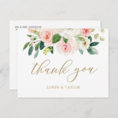 エレガント赤面結婚感謝していのハガキ ポストカード (正面/裏面)