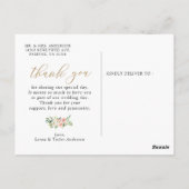 エレガント赤面結婚感謝していのハガキ ポストカード (裏面)