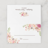 エレガント赤面花模様結婚ズ護衛折り畳み場所 プレイスカード (外部開封)