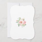 エレガント赤面花金ゴールドジオメト結婚リ 招待状 (裏面)