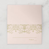 エレガント赤面金ゴールドヴィンテージグラマー結婚ズ プレイスカード (外部開封)