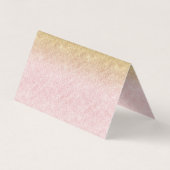 エレガント赤面金ゴールド及び青色シンプル紙吹雪デザイン 名刺 (裏面)