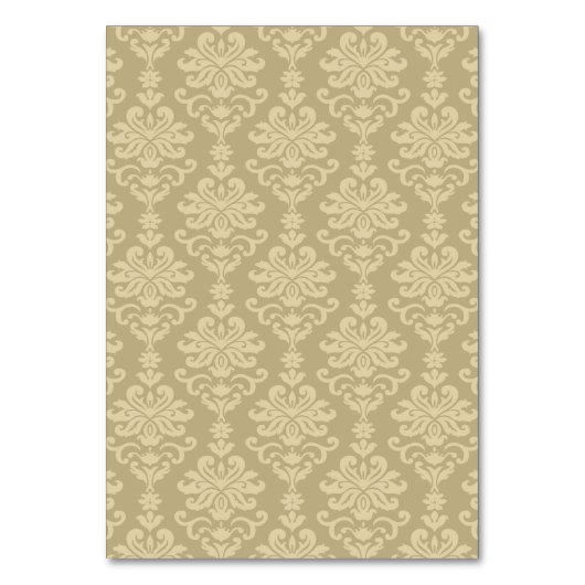 エレガント赤面金ゴールド書結婚のモノグラム テーブルナンバー (裏面)