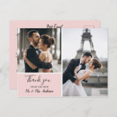 エレガント赤面2フォトコラージュ | サンキュー ポストカード (正面/裏面)