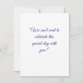 エレガント赤面&グリーンリーウェディングRSVPカード | エバーB 出欠カード (裏面)