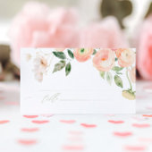 エレガント赤面&セージ緑の花結婚の プレイスカード