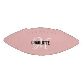 エレガント赤面・ピンク・モノグラム・ネーム・フットボール アメリカンフットボール (パネル)