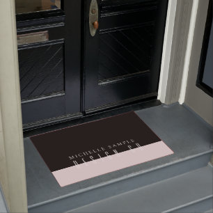 エレガント赤面&ブラックモダンプロフェッショナルラグジュアリー ドアマット