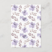 エレガント赤面&ブルータイポグラフィ結婚詳細 エンクロージャーカード (裏面)