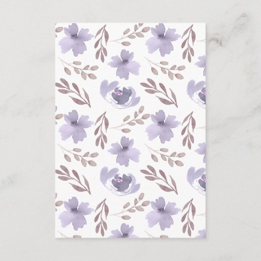 エレガント赤面&ブルータイポグラフィ結婚詳細 エンクロージャーカード (裏面)