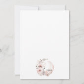 エレガント赤面&ベージュボホフローラ結婚ズ 招待状 (裏面)